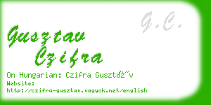 gusztav czifra business card